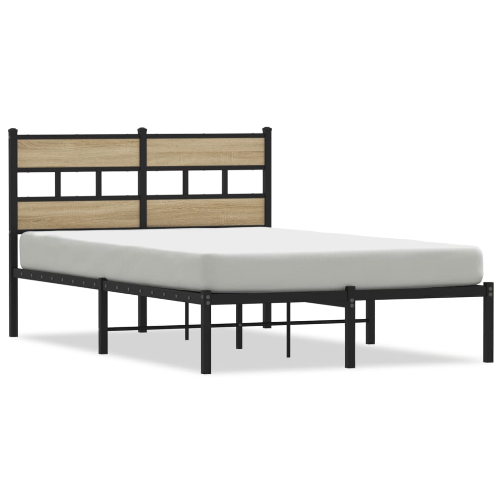 Sengeramme i metall uten madrass sonoma eik 120x200 cm
