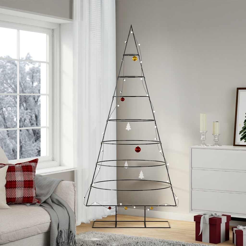 Juletre til dekorasjon metall svart 210 cm