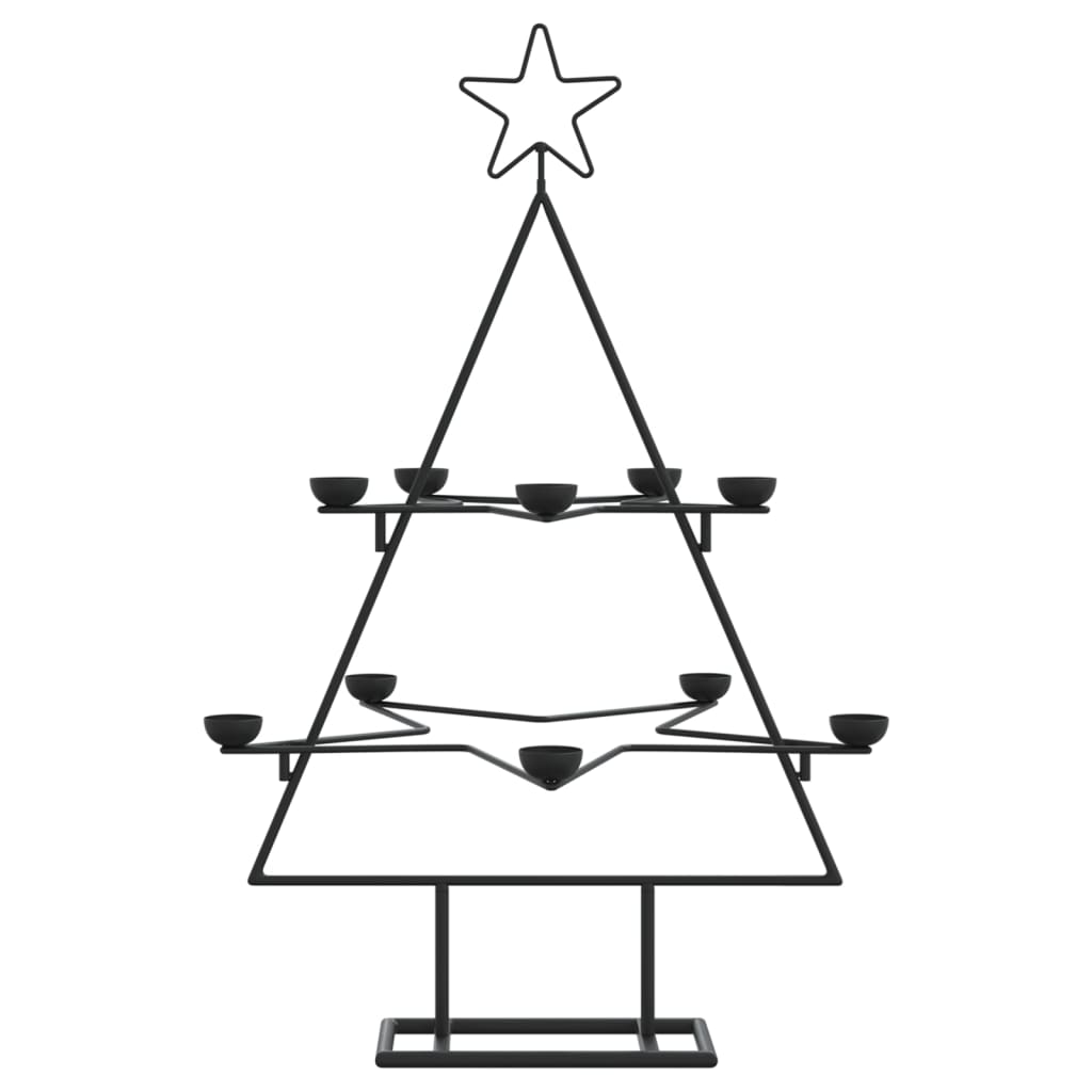 Juletre til dekorasjon metall svart 75 cm