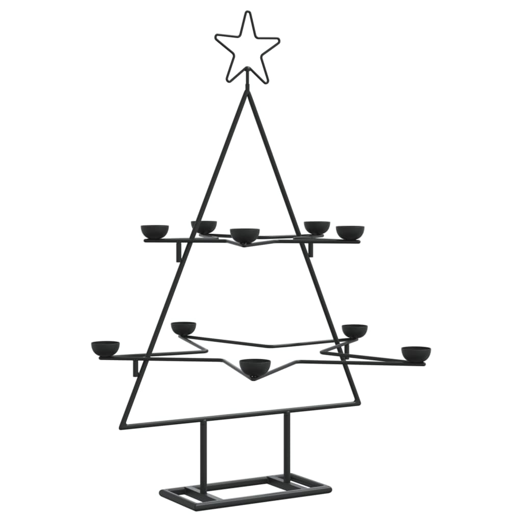 Juletre til dekorasjon metall svart 75 cm