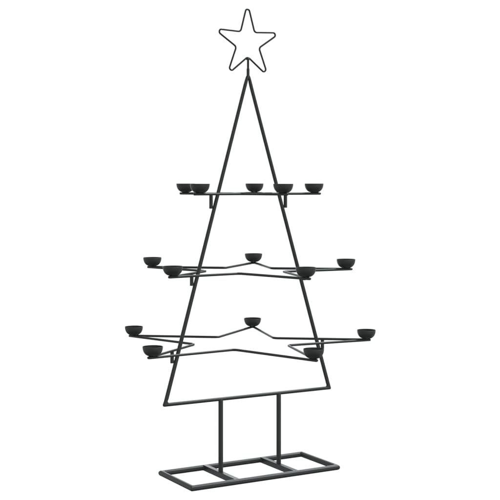 Juletre til dekorasjon metall svart 105 cm