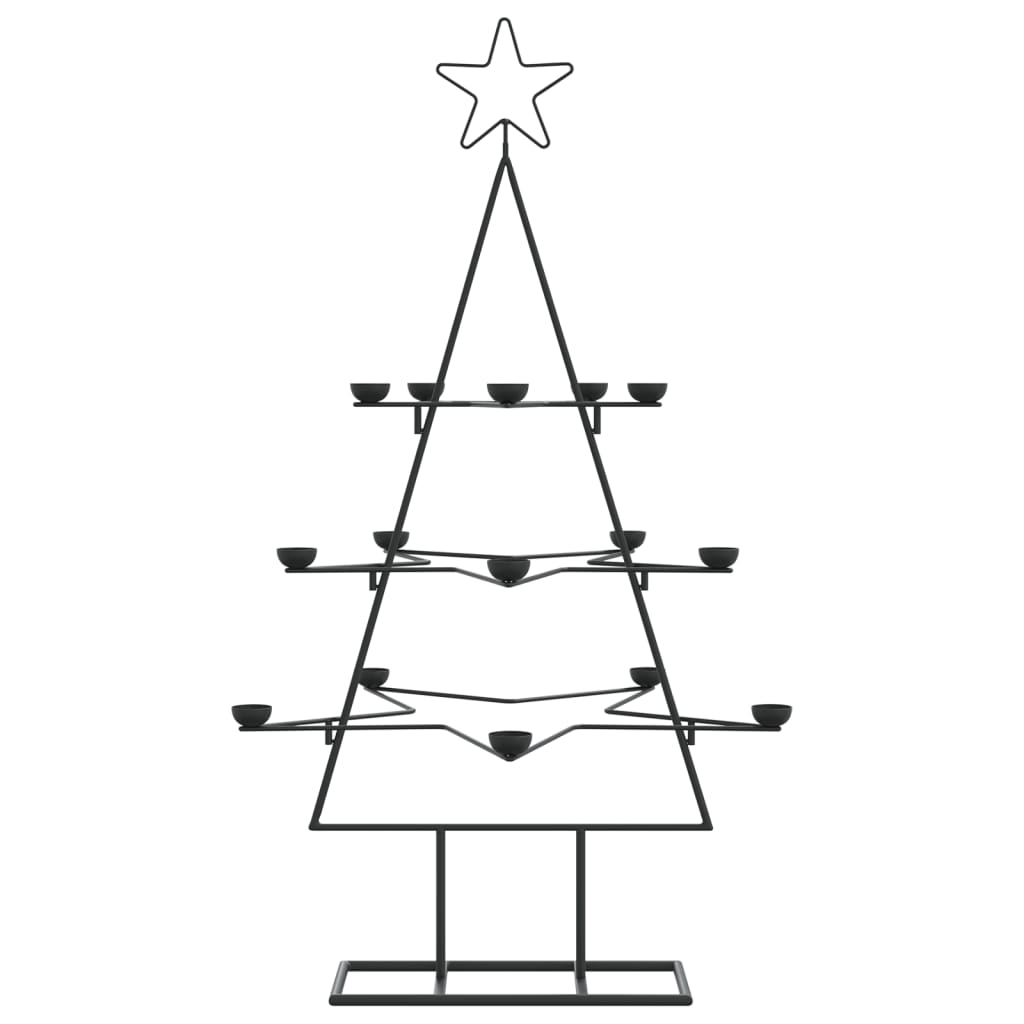 Juletre til dekorasjon metall svart 105 cm