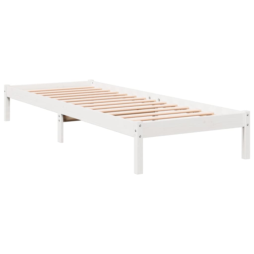 Ekstra lang sengeramme uten madrass hvit 90x220 cm heltre furu