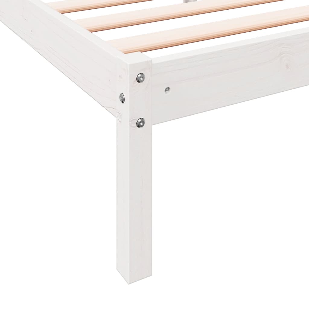 Ekstra lang sengeramme uten madrass hvit 90x220 cm heltre furu