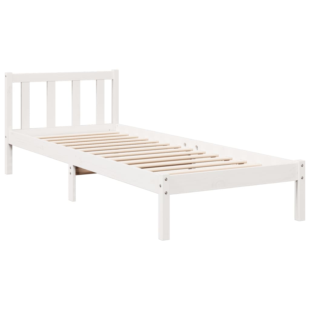 Ekstra lang sengeramme uten madrass hvit 80x210 cm heltre furu