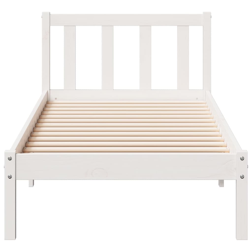 Ekstra lang sengeramme uten madrass hvit 80x210 cm heltre furu