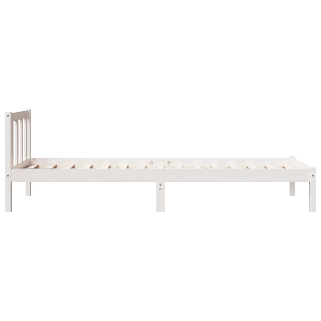 Ekstra lang sengeramme uten madrass hvit 80x210 cm heltre furu
