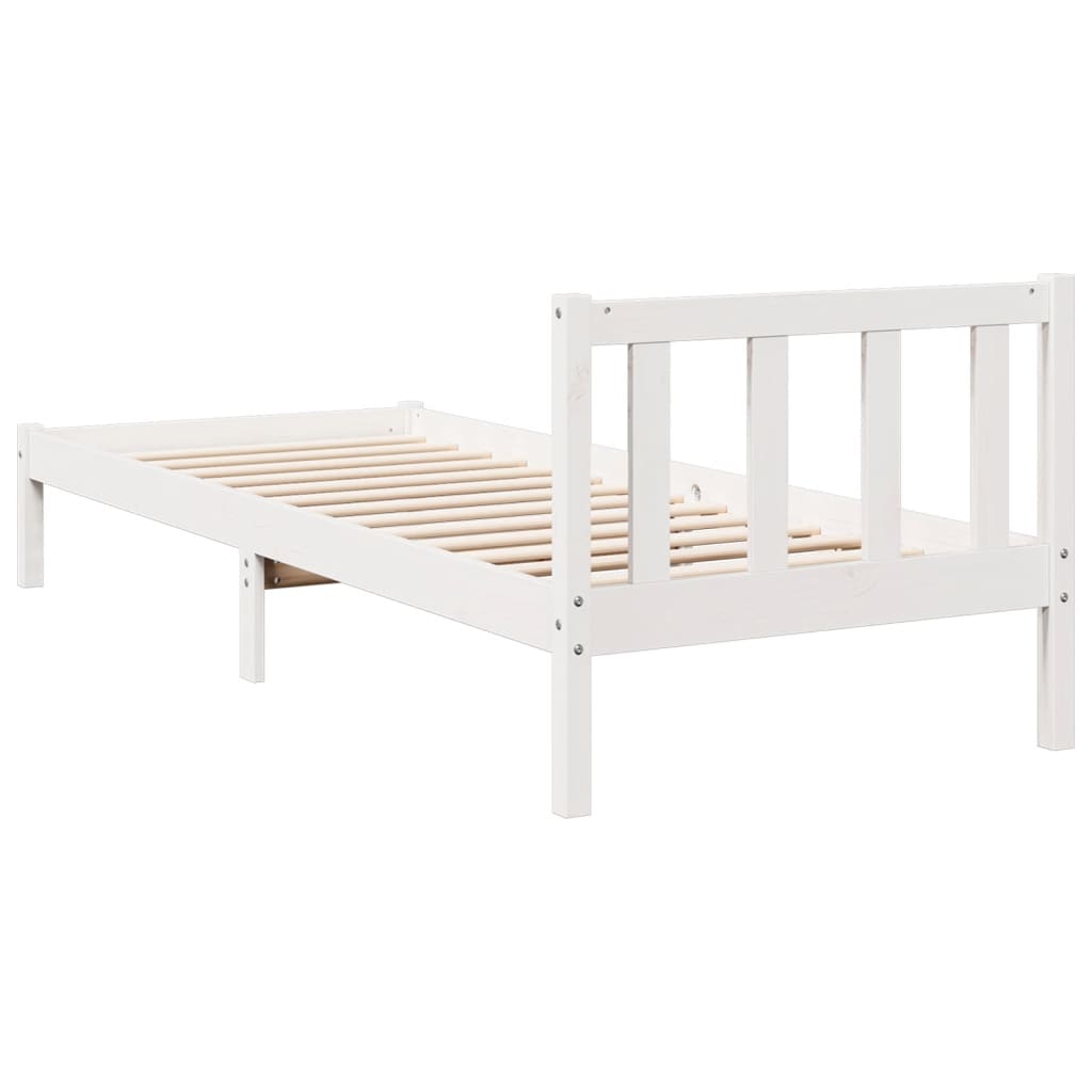 Ekstra lang sengeramme uten madrass hvit 80x210 cm heltre furu