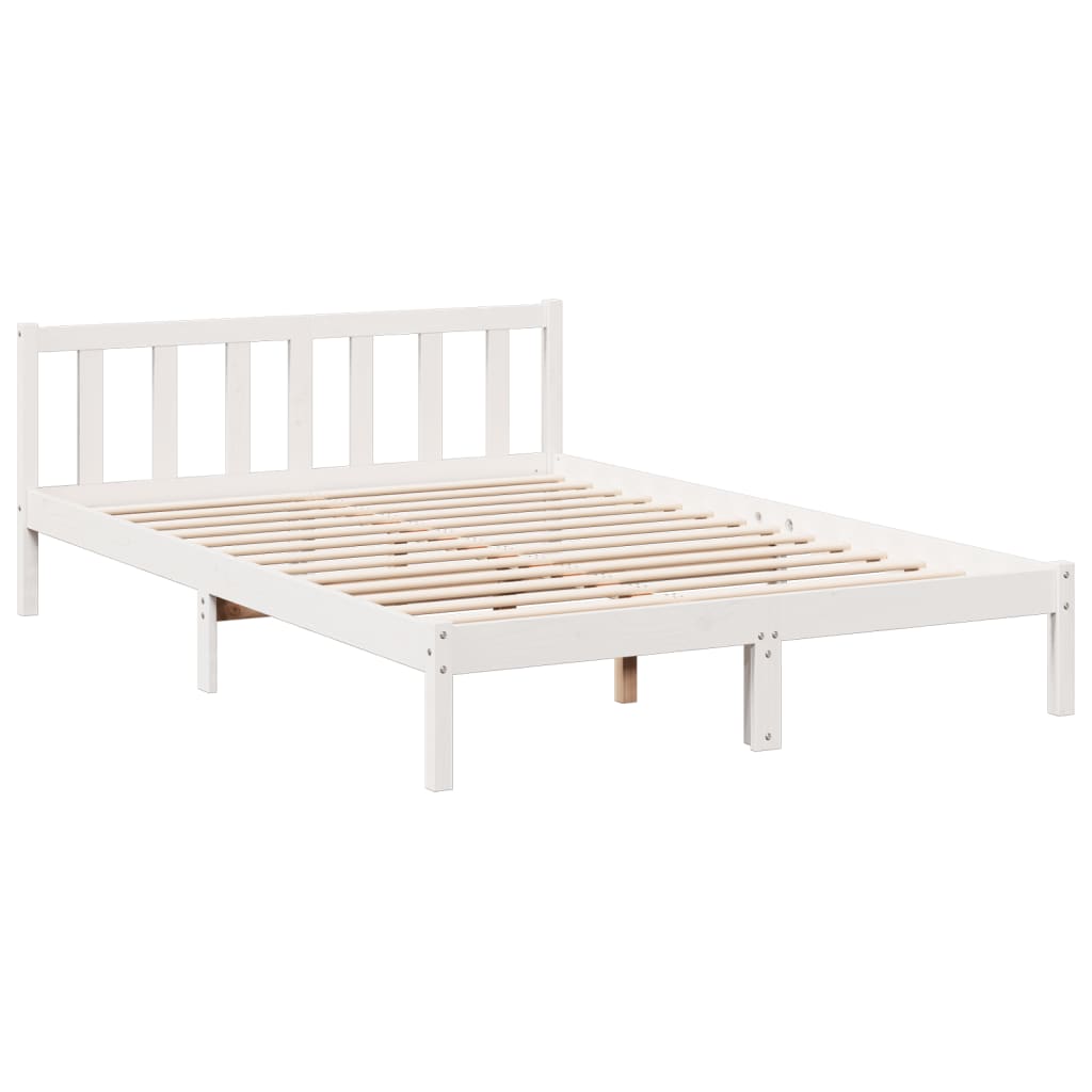 Ekstra lang sengeramme uten madrass hvit 140x210 cm heltre furu