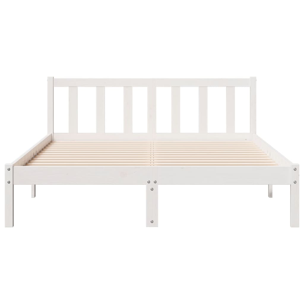 Ekstra lang sengeramme uten madrass hvit 160x210 cm heltre furu
