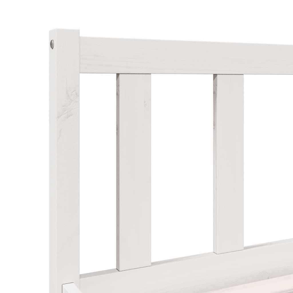 Ekstra lang sengeramme uten madrass hvit 80x220 cm heltre furu
