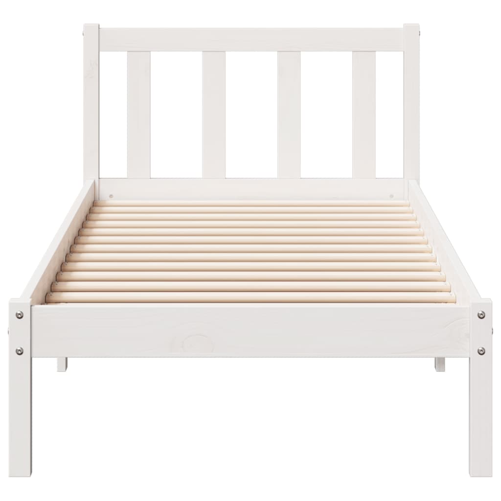 Ekstra lang sengeramme uten madrass hvit 90x220 cm heltre furu