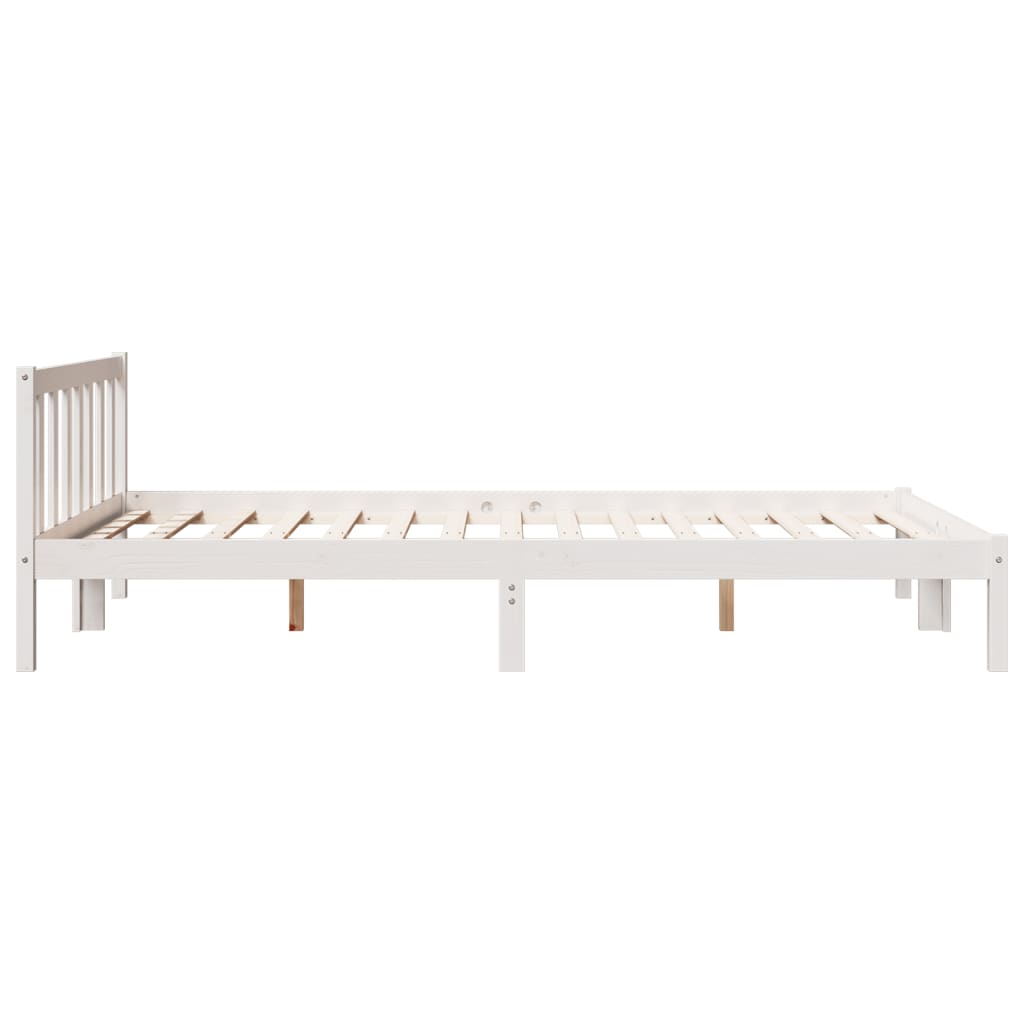 Ekstra lang sengeramme uten madrass hvit 140x220 cm heltre furu