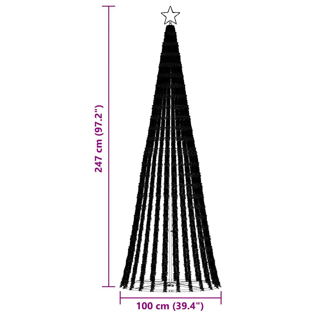 LED Juletre 475 LEDs Blå 247 cm