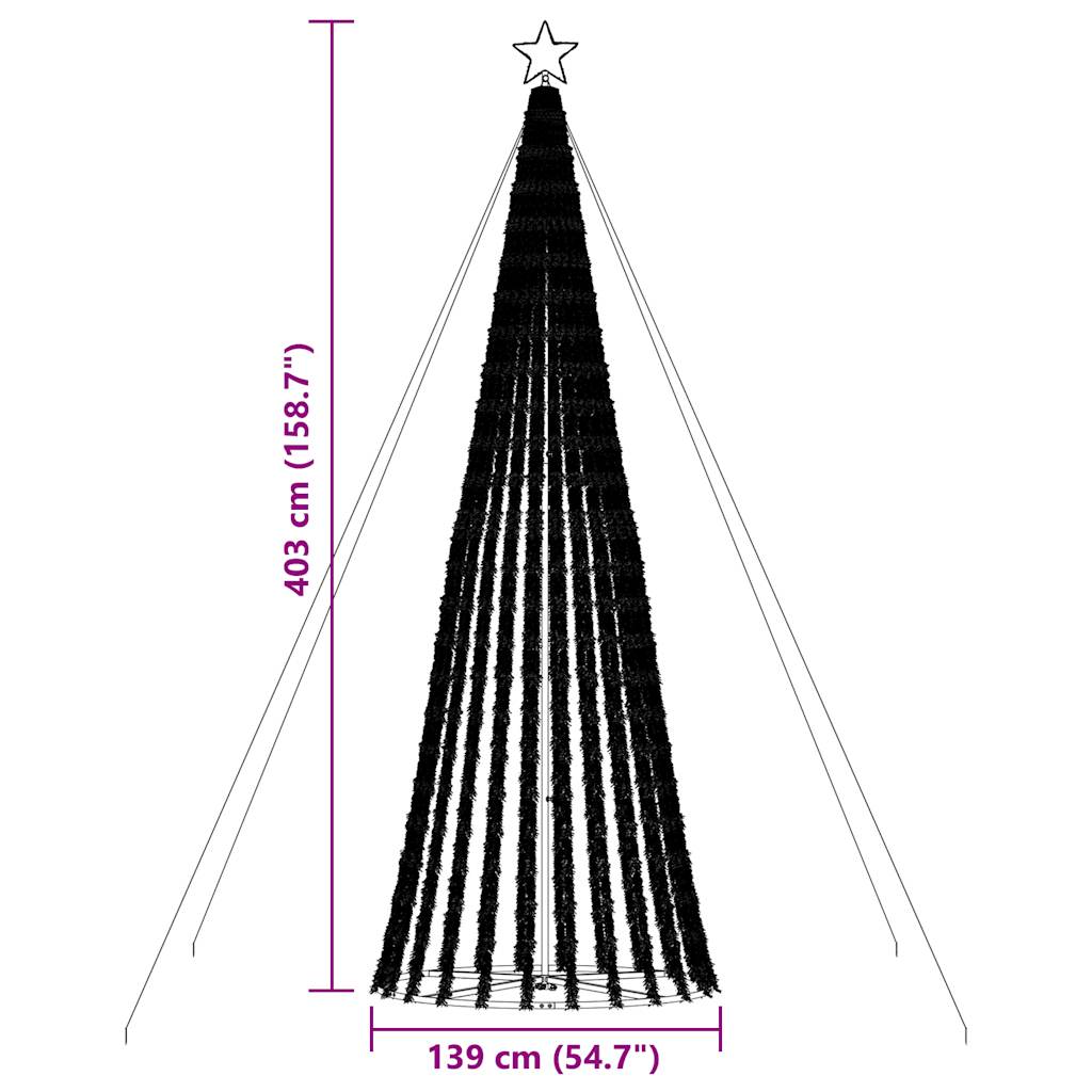 LED Juletre 1028 LEDer Kald Hvit 403 cm