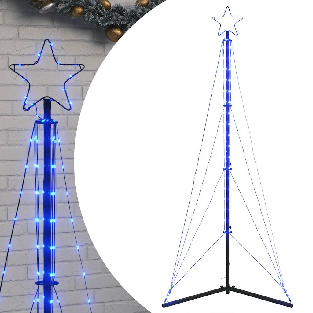 Juletrelys 363 LEDs blå 182 cm