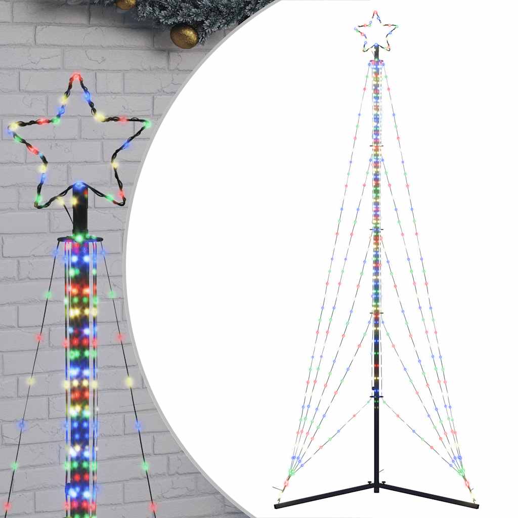 Juletrelys 525 LEDs fargerik 302 cm