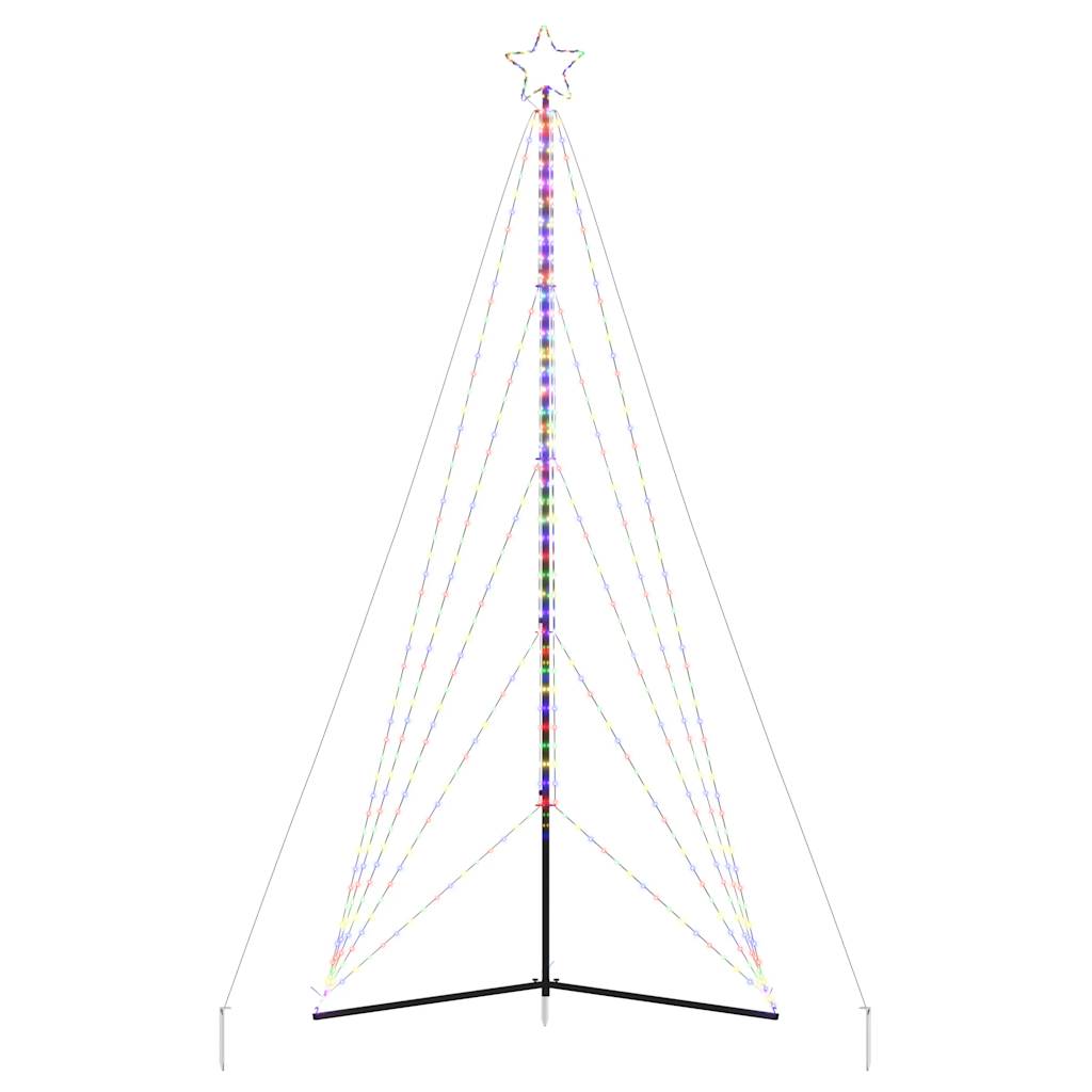 Juletrelys 615 LEDs fargerik 404,5 cm