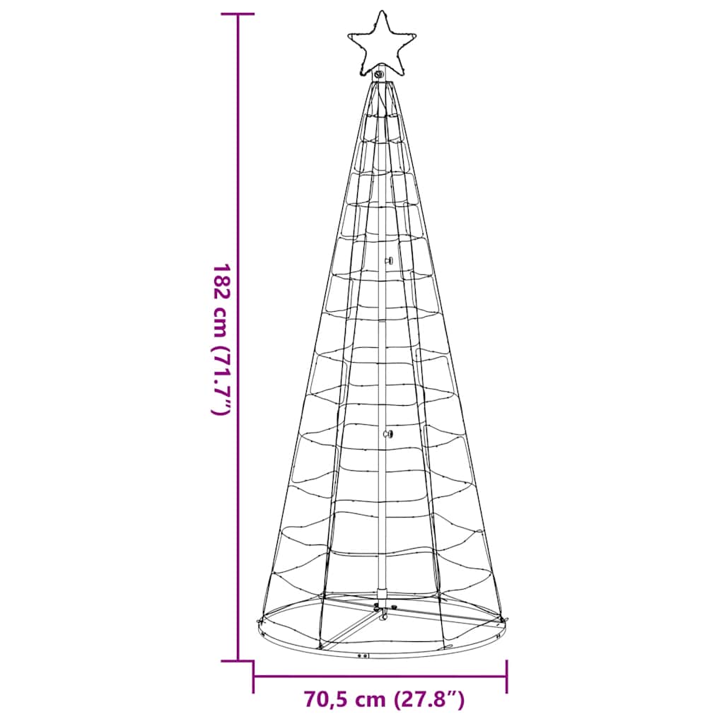 LED Juletre 200 LEDs Blå 182 cm