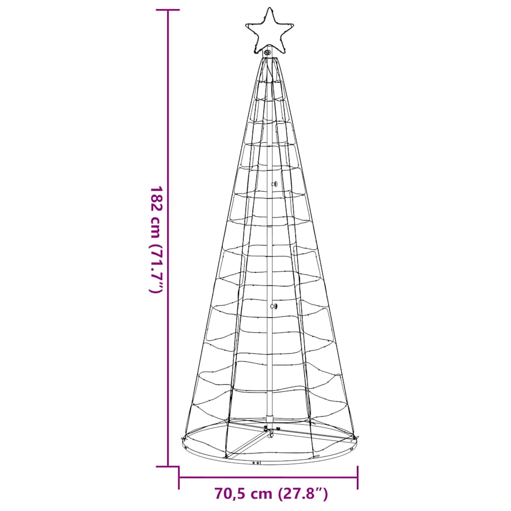 LED Juletre 200 LED Fargerike 182 cm