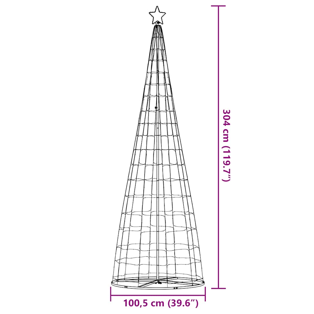 LED Juletre 550 LEDs Varm Hvit 304 cm