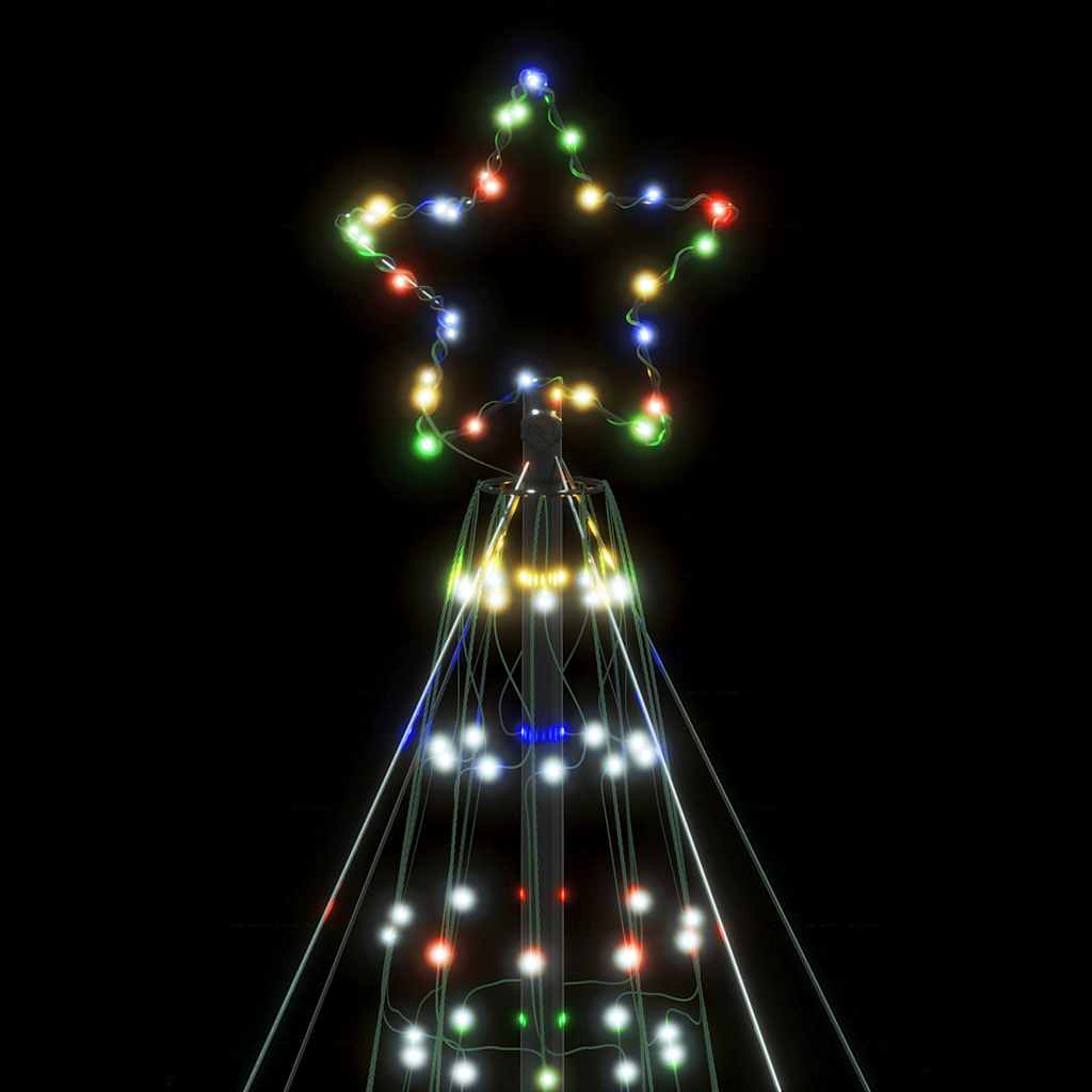 LED juletre 1534 LEDs Fargerike 503 cm