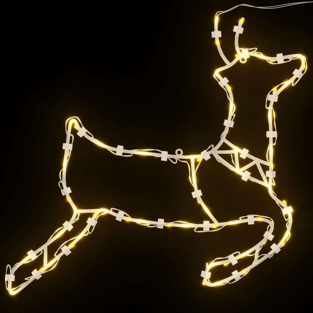 Julelys reinsdyr silhuett 2 stk 35 LED varm hvit