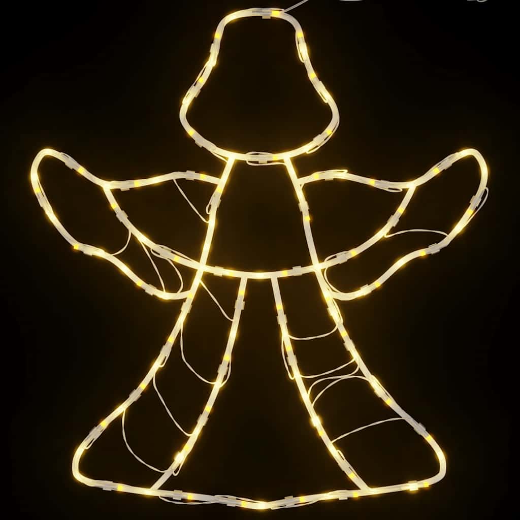 Julelys engel silhuett 2 stk 35 LEDs varm hvit