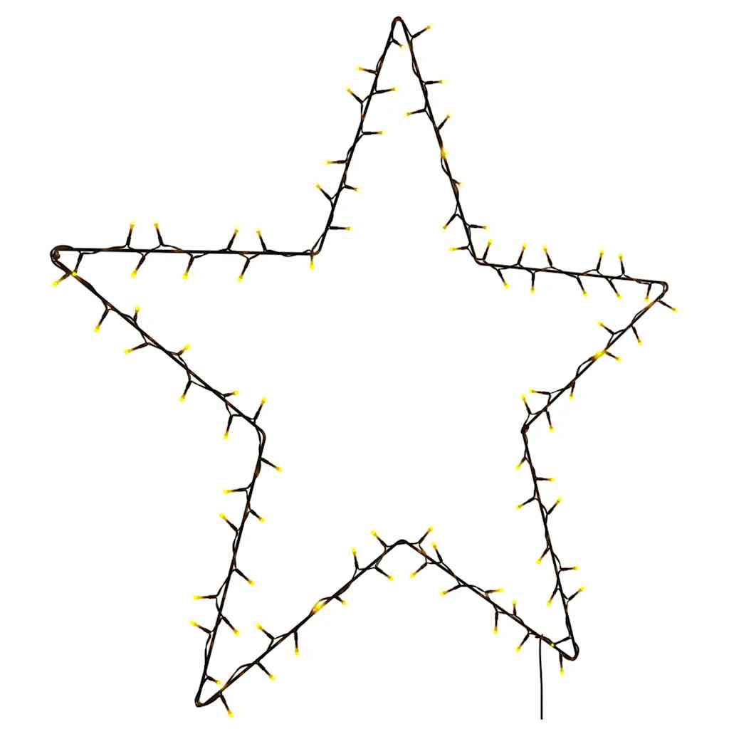 Julelys stjernesilhuett 115 LED varm hvit