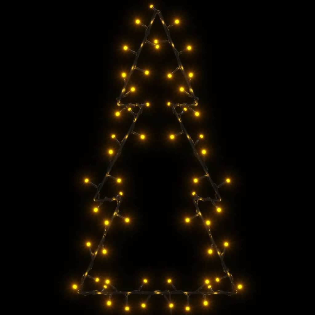 Julelys juletre silhuett 80 LED varm hvit