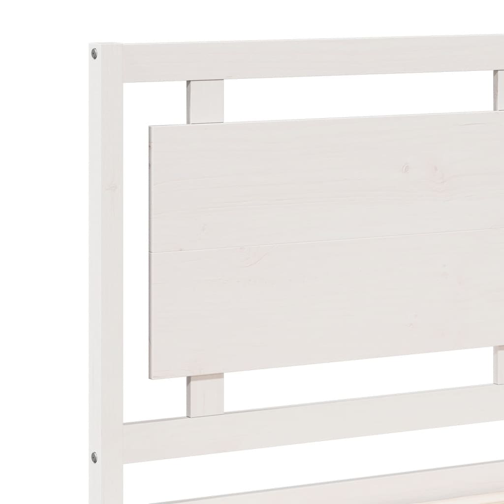 Ekstra lang sengeramme uten madrass hvit 140x210 cm heltre