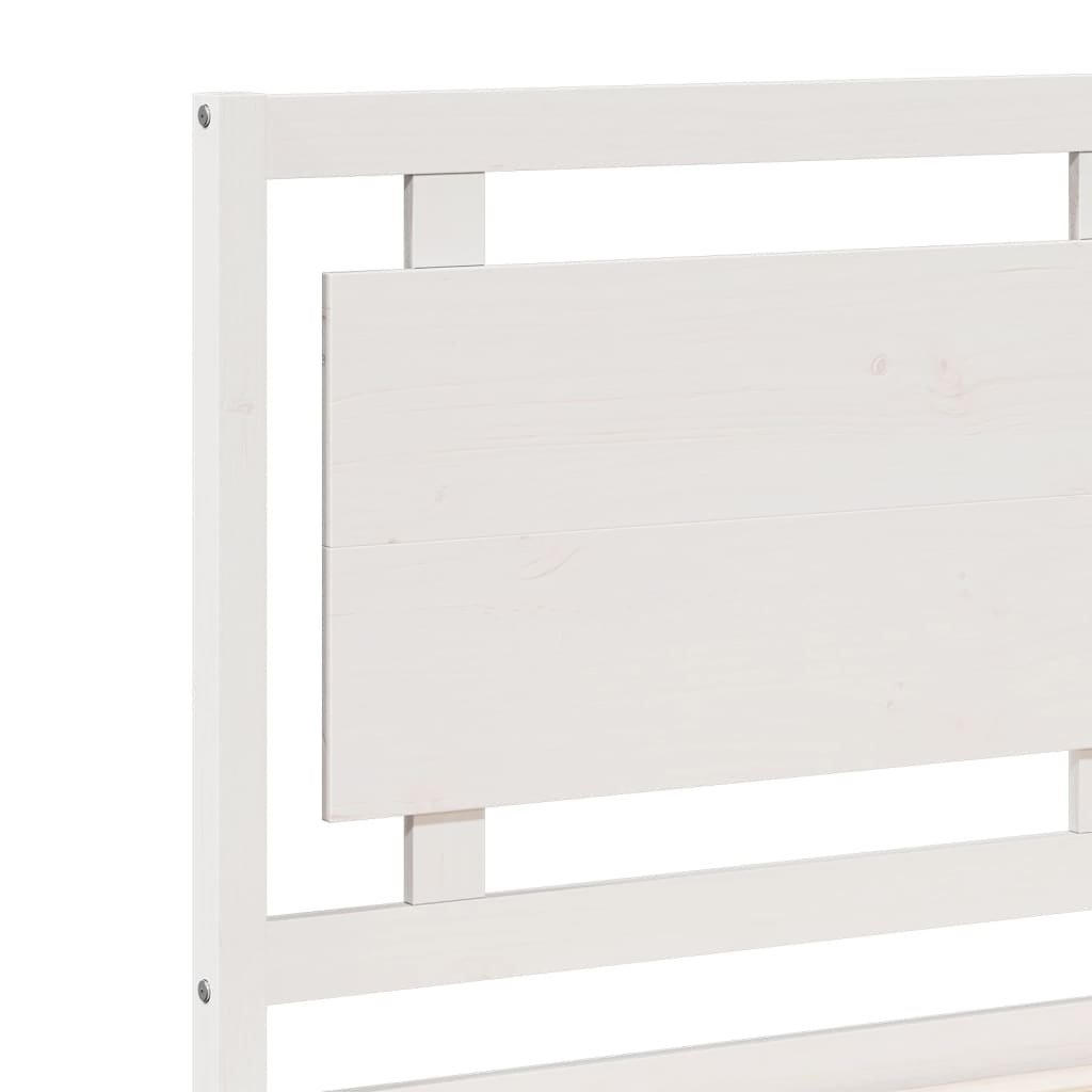 Ekstra lang sengeramme uten madrass hvit 180x210 cm heltre