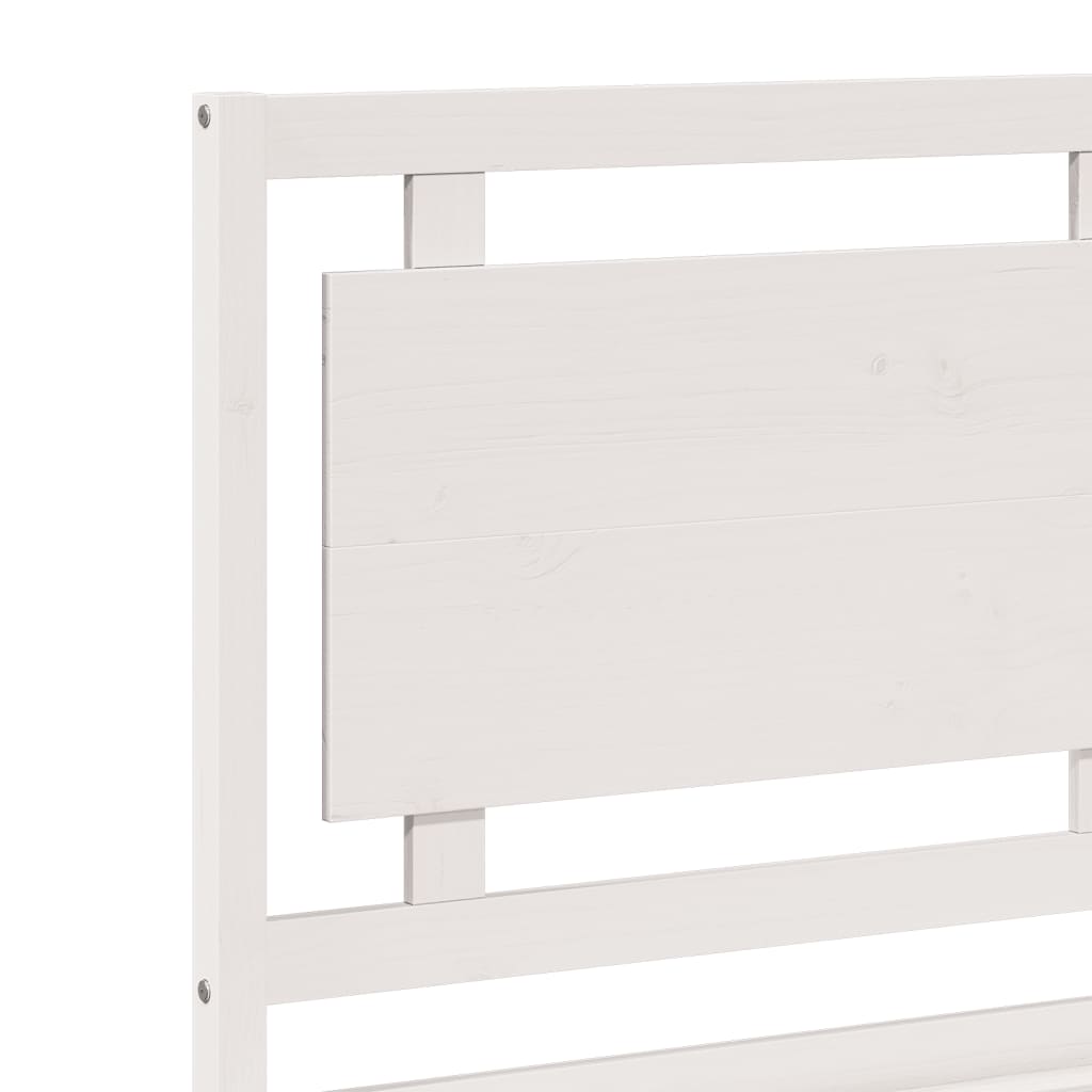 Ekstra lang sengeramme uten madrass hvit 140x220 cm heltre