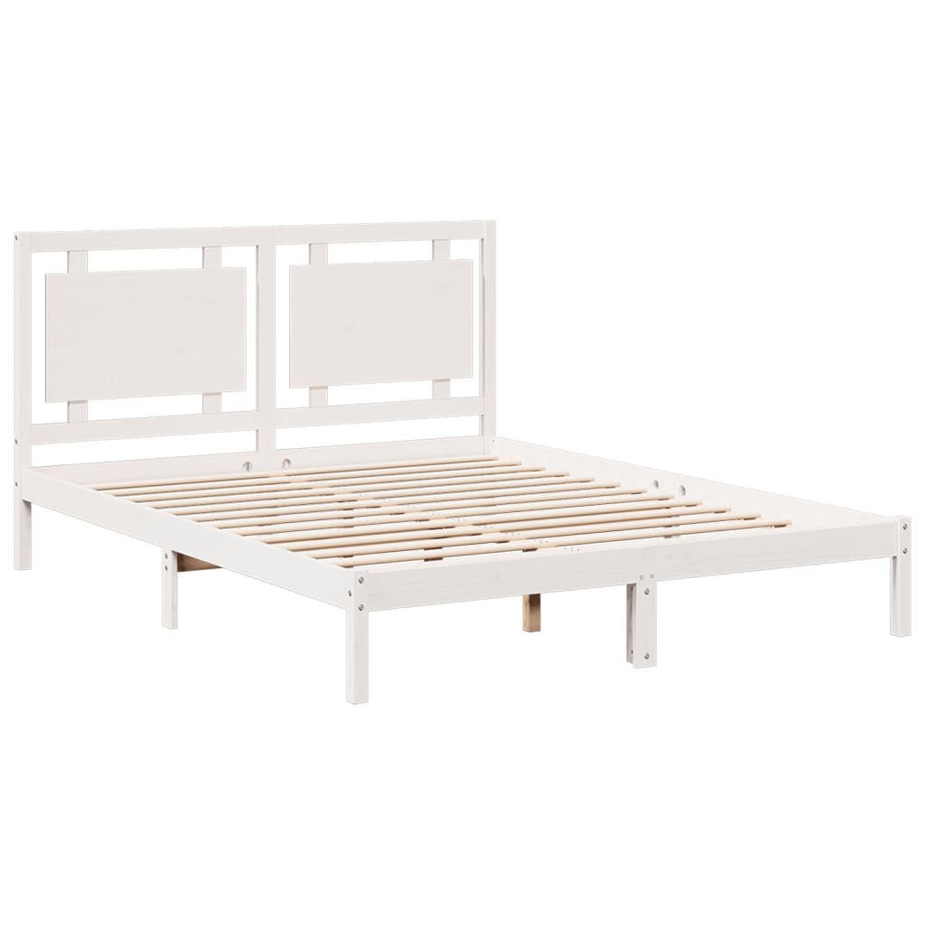 Ekstra lang sengeramme uten madrass hvit 160x220 cm heltre