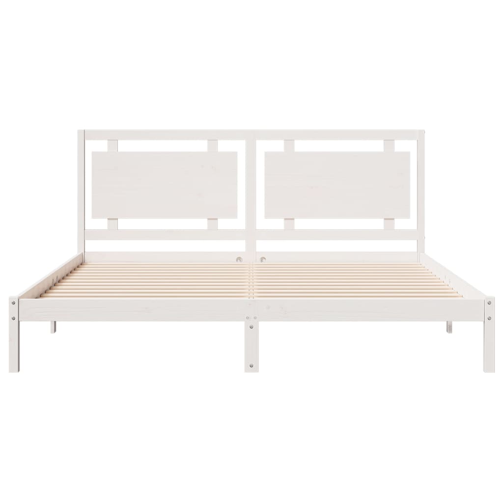 Ekstra lang sengeramme uten madrass hvit 180x220 cm heltre