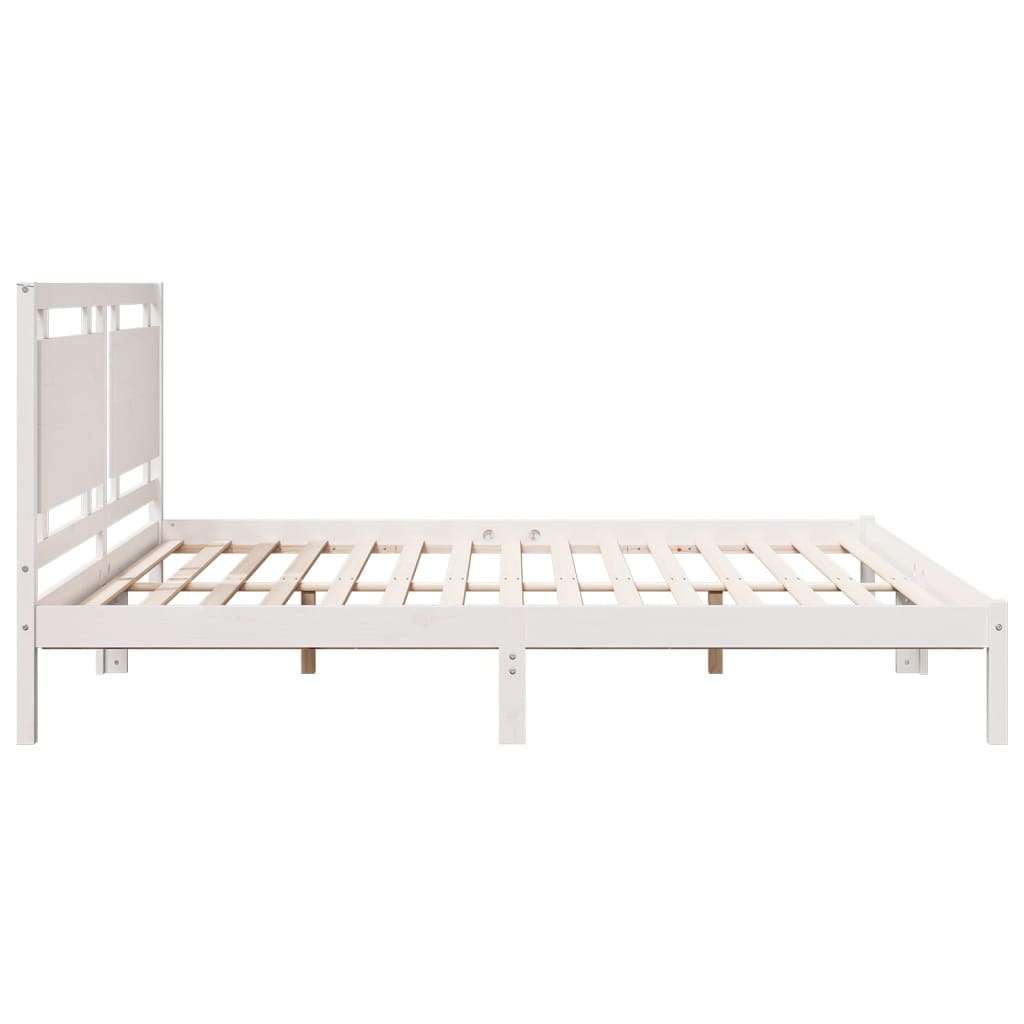 Ekstra lang sengeramme uten madrass hvit 180x220 cm heltre