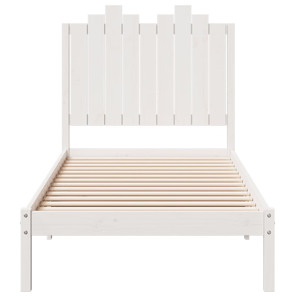 Ekstra lang sengeramme uten madrass hvit 100x210 cm heltre