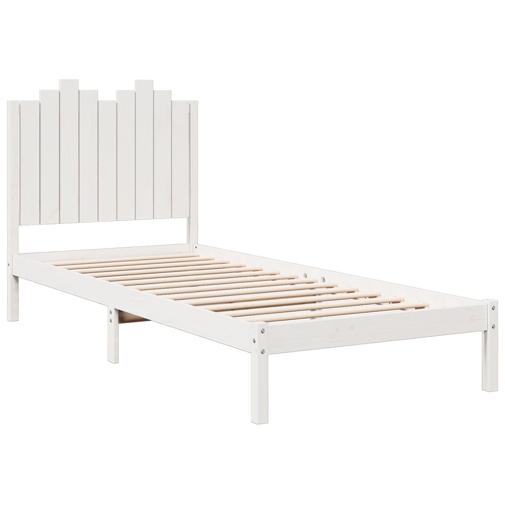 Ekstra lang sengeramme uten madrass hvit 100x220 cm heltre