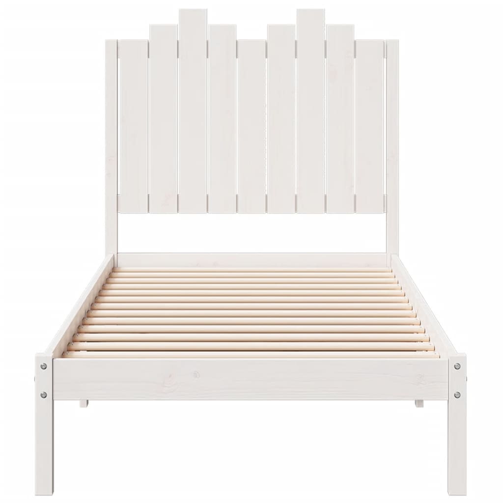 Ekstra lang sengeramme uten madrass hvit 100x220 cm heltre