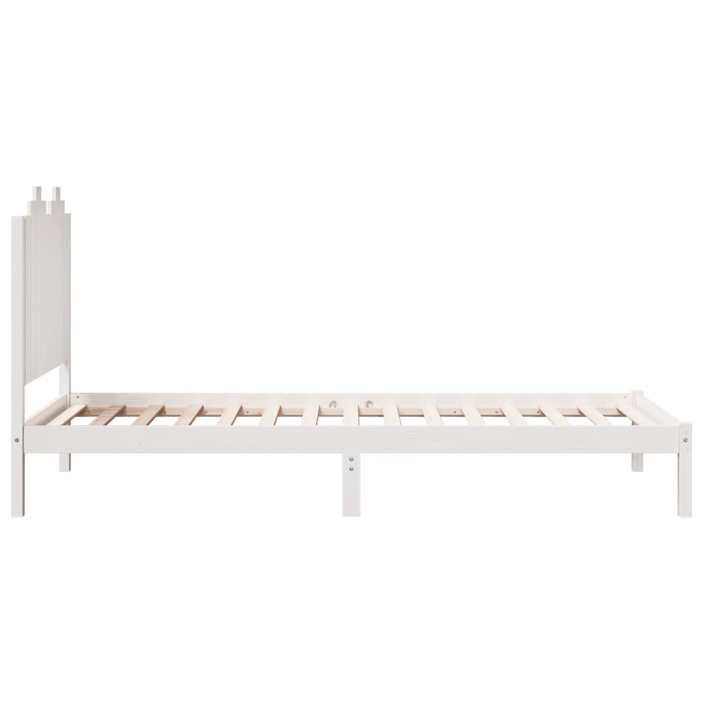 Ekstra lang sengeramme uten madrass hvit 100x220 cm heltre