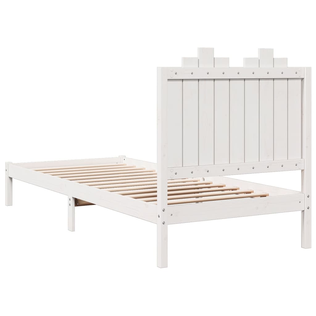 Ekstra lang sengeramme uten madrass hvit 100x220 cm heltre