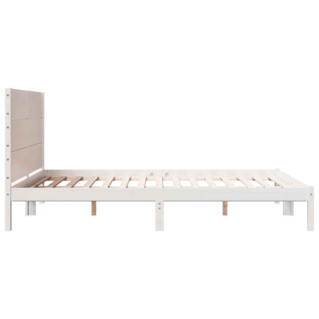 Ekstra lang sengeramme uten madrass hvit 140x210 cm heltre