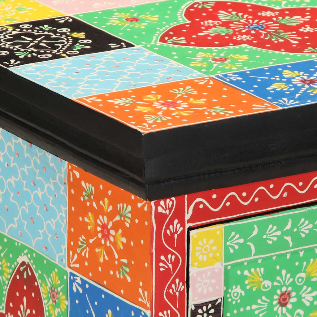 Nattbord 2 stk flerfarget 40x35x45 cm heltre mango