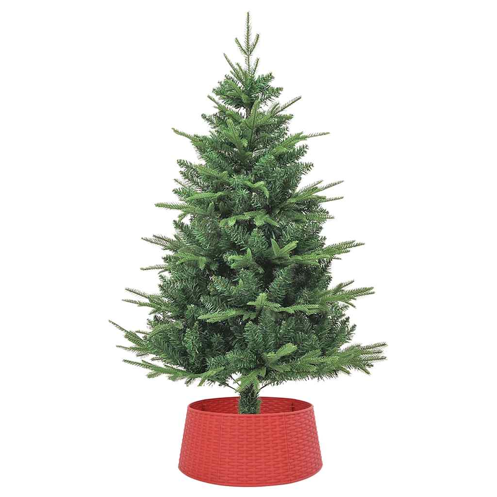 Juletreskjørt rødt Ø56x23 cm plast