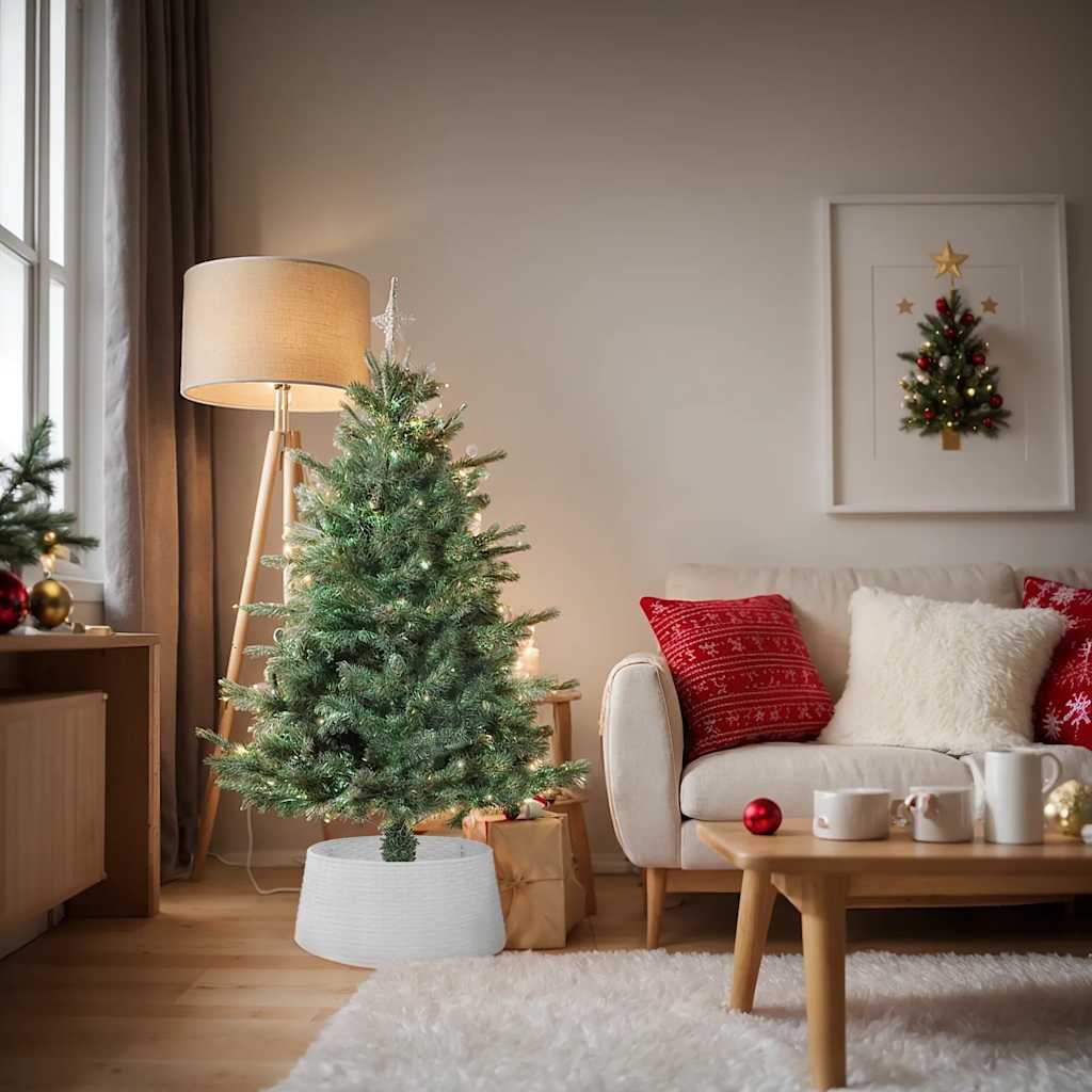 Juletreskjørt hvit Ø56x23 cm plast