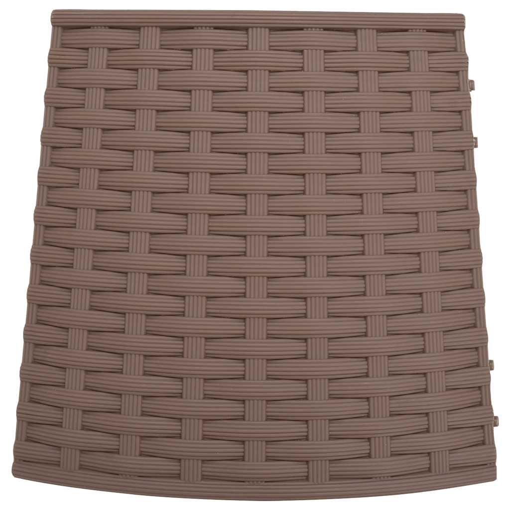 Juletreskjørt brun Ø65x23 cm plast
