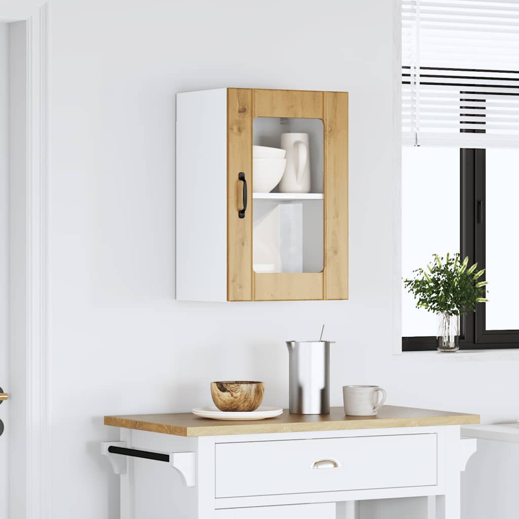 Kjøkken veggskap med glassdør Lucca artisan eik