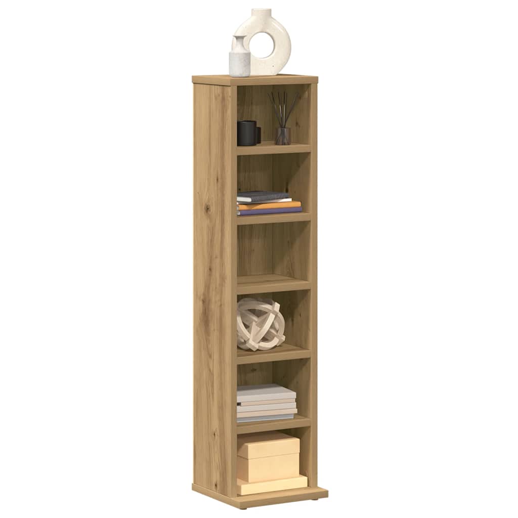 CD-skap artisan eik 21x20x88 cm konstruert tre