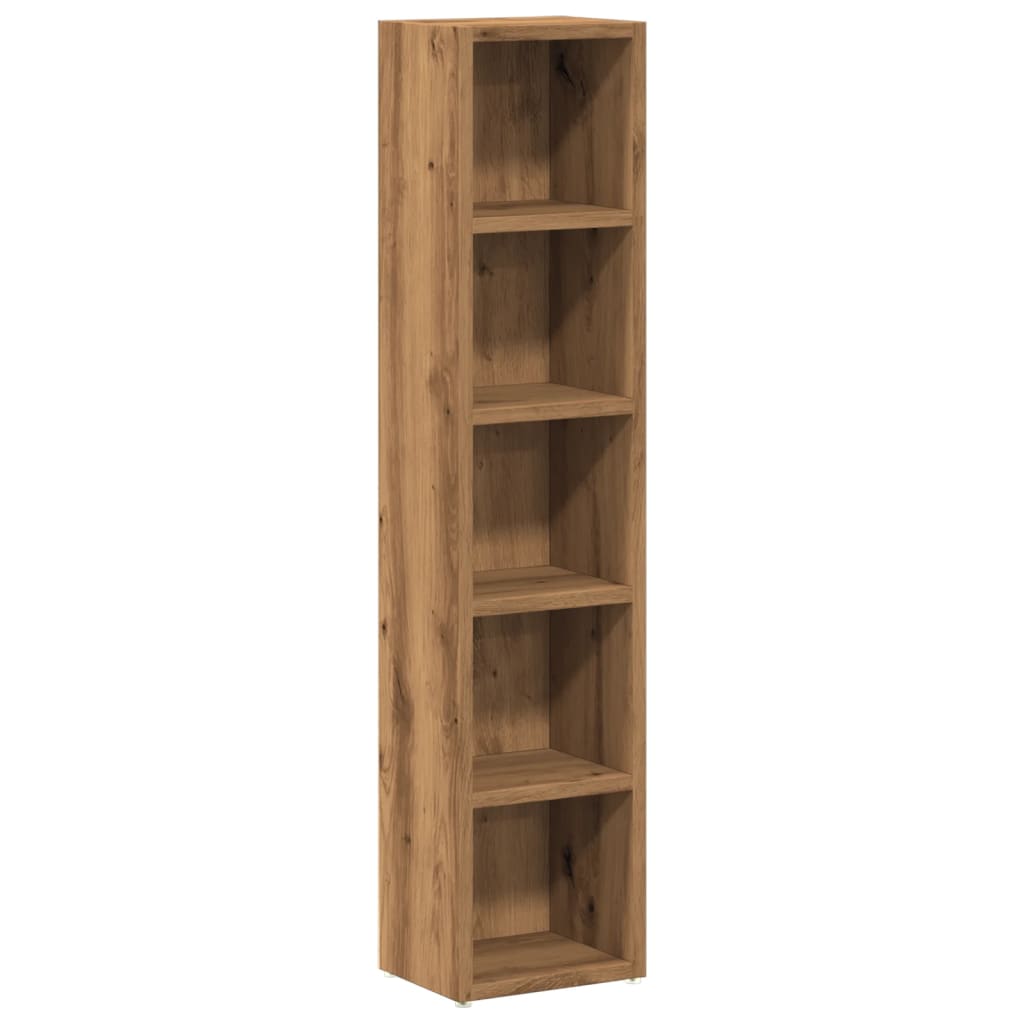 CD-skap 2 stk artisan eik 21x16x93,5 cm konstruert tre