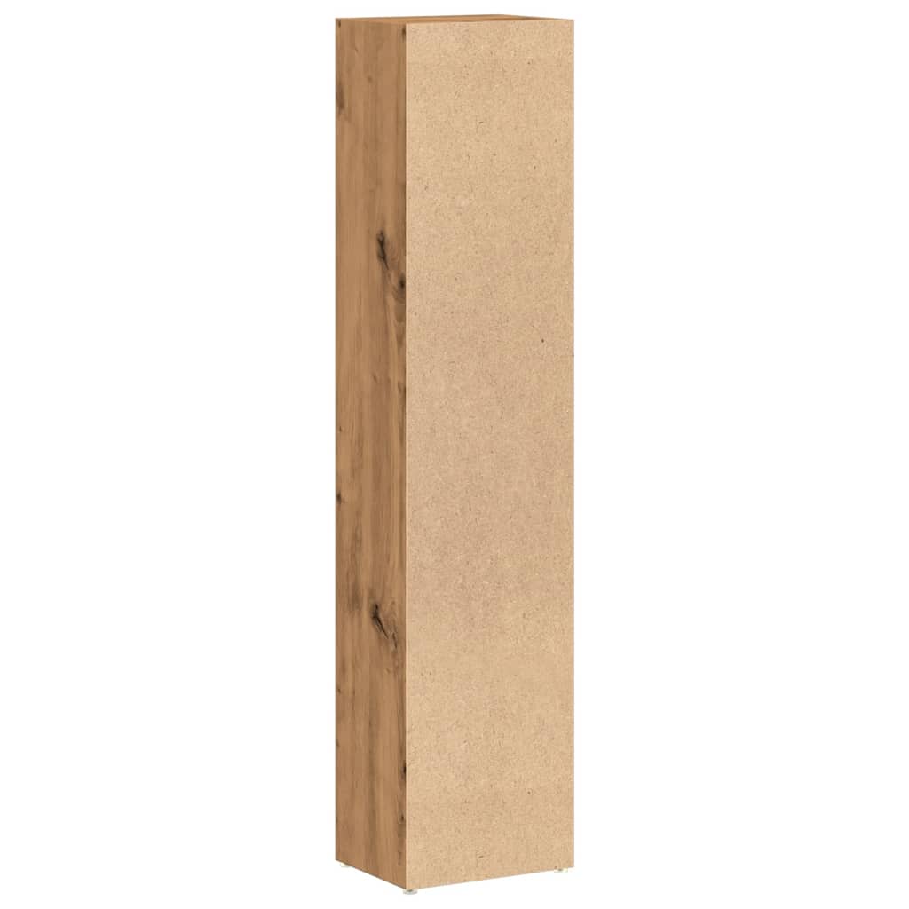 CD-skap 2 stk artisan eik 21x16x93,5 cm konstruert tre